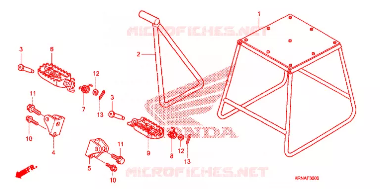 BEQUILLE - REPOSE PIEDS Honda MOTO 250 CRF 2012  CRF250RC