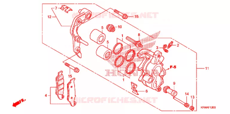 ETRIER DE FREIN AVANT Honda MOTO 250 CRF 2012  CRF250RC