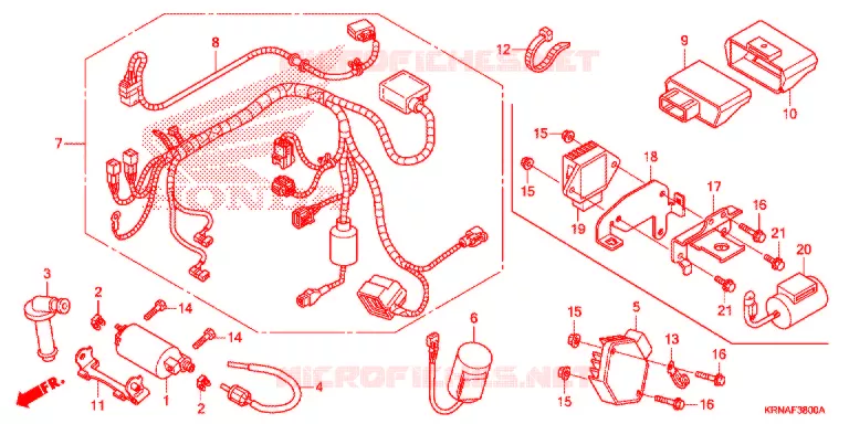 FAISCEAU DES FILS Honda MOTO 250 CRF 2012  CRF250RC