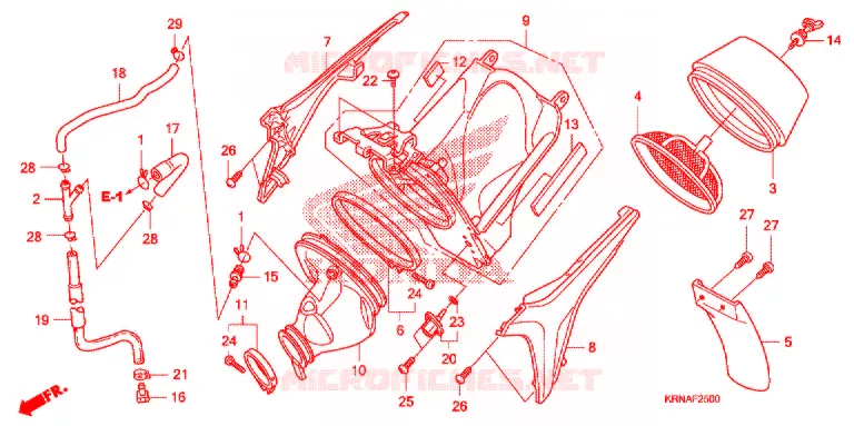 FILTRE A AIR Honda MOTO 250 CRF 2012  CRF250RC