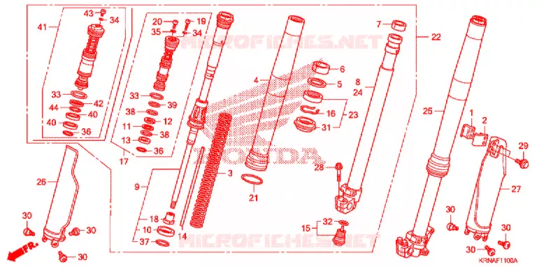 FOURCHE Honda MOTO 250 CRF 2012  CRF250RC