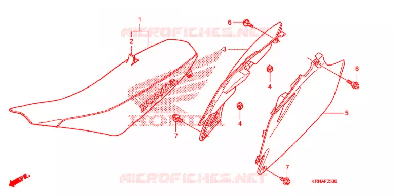 SELLE - CARENAGE Honda MOTO 250 CRF 2012  CRF250RC