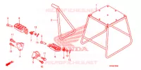 BEQUILLE   REPOSE PIEDS pour Honda CRF 250 R de 2013