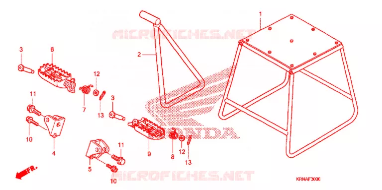 BEQUILLE - REPOSE PIEDS Honda MOTO 250 CRF 2013  CRF250RD