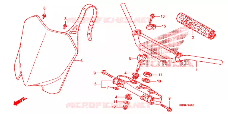 GUIDON - TE DE FOURCHE Honda MOTO 250 CRF 2013  CRF250RD