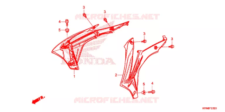 OUIES DE RADIATEUR Honda MOTO 250 CRF 2014  CRF250RE