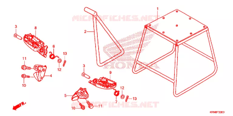 BEQUILLE - REPOSE PIEDS Honda MOTO 250 CRF 2015  CRF250RF