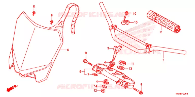 GUIDON - TE DE FOURCHE Honda MOTO 250 CRF 2015  CRF250RF