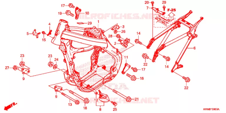 CADRE Honda MOTO 250 CRF 2016  CRF250RG