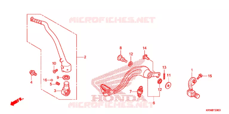 PEDALE - KICK Honda MOTO 250 CRF 2016  CRF250RG