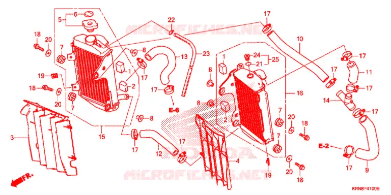 RADIATEUR Honda MOTO 250 CRF 2016  CRF250RG