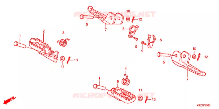REPOSE PIED Honda MOTO 250 CRF 2013  CRF250ME