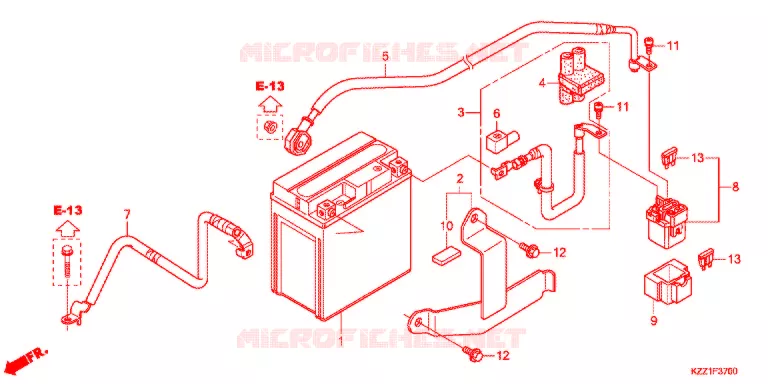 BATTERIE Honda MOTO 250 CRF 2015  CRF250MF