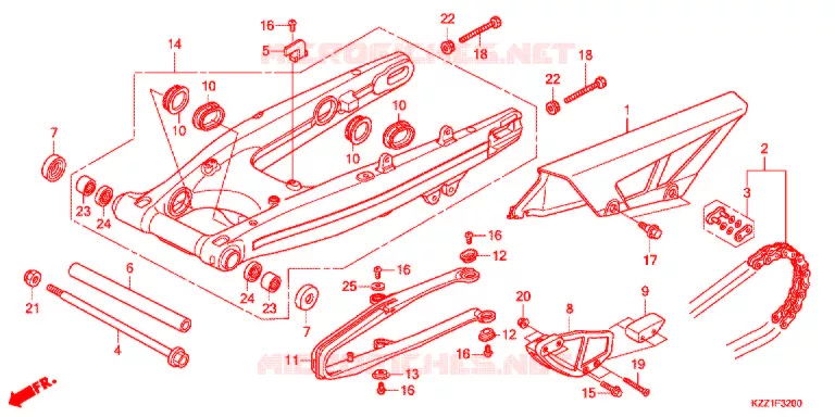 BRAS OSCILLANT Honda MOTO 250 CRF 2016  CRF250MF