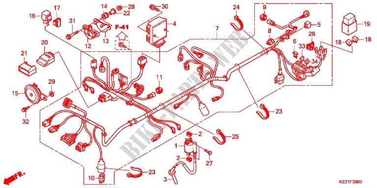 FAISCEAU DES FILS pour Honda CRF 250 M de 2016