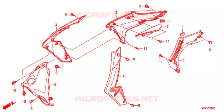 OUIES DE RADIATEUR Honda MOTO 250 CRF 2016  CRF250MF
