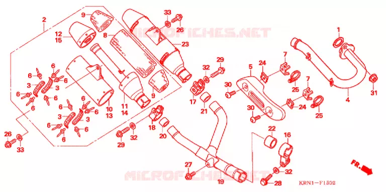 SILENCIEUX D'ECHAPPEMENT  Honda MOTO 250 CRF 2006  CRF250R6