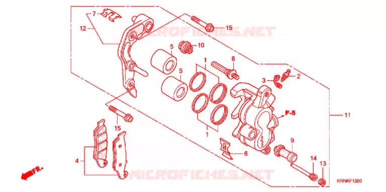 ETRIER DE FREIN AVANT Honda MOTO 250 CRF 2012  CRF250RC