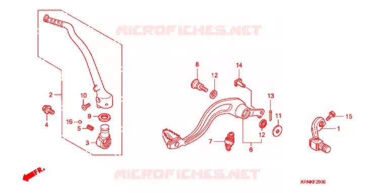 PEDALE - KICK Honda MOTO 250 CRF 2012  CRF250RC