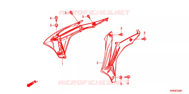 OUIES DE RADIATEUR Honda MOTO 250 CRF 2015  CRF250RF