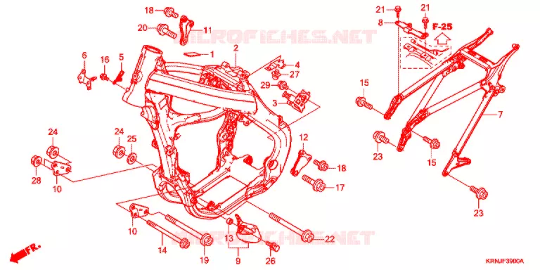 CADRE Honda MOTO 250 CRF 2017  CRF250RG
