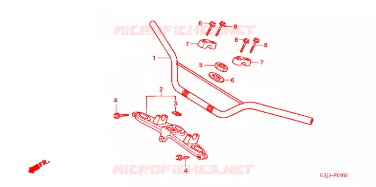 GUIDON Honda MOTO 100 CRF 2005  CRF100F5