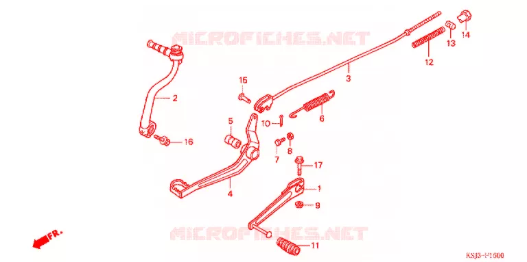 PEDALE Honda MOTO 100 CRF 2005  CRF100F5