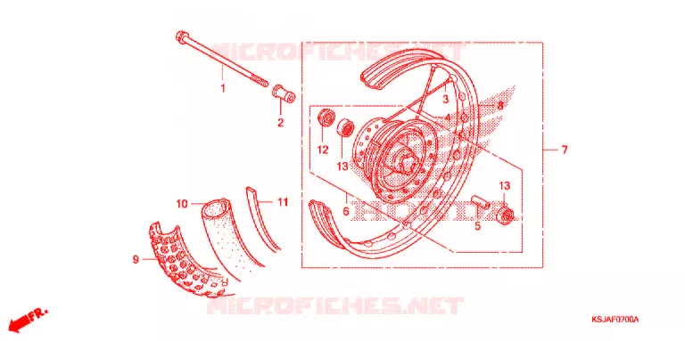 ROUE AVANT Honda MOTO 100 CRF 2011  CRF100FB