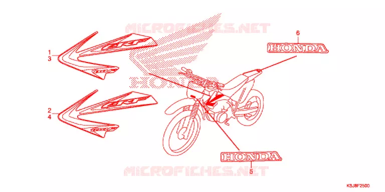 AUTOCOLLANTS Honda MOTO 100 CRF 2013  CRF100FD