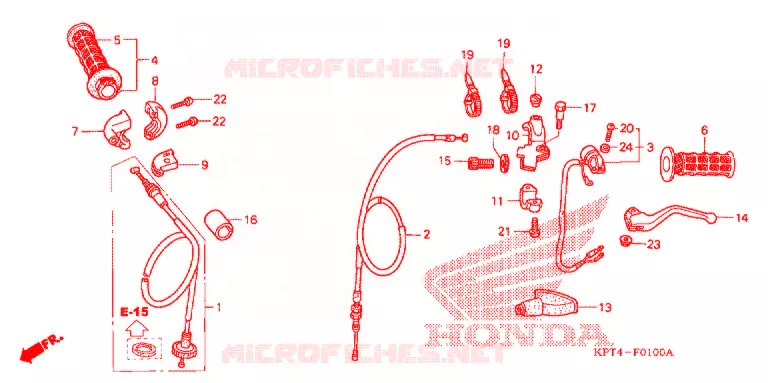COMMODO - LEVIER - CABLE ('03-'05) Honda MOTO 150 CRF 2003  CRF150F3