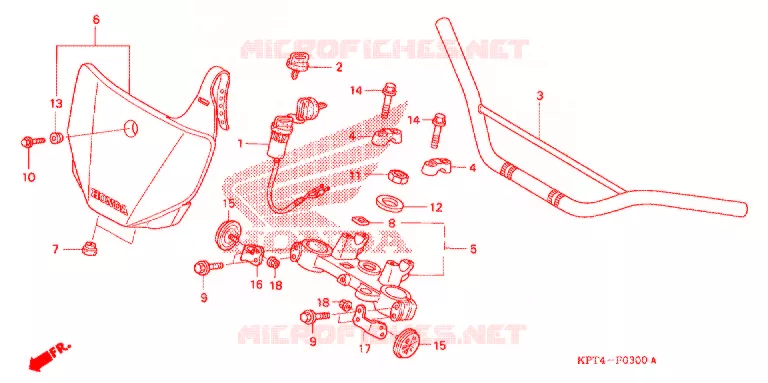 GUIDON - TE DE FOURCHE Honda MOTO 150 CRF 2003  CRF150F3