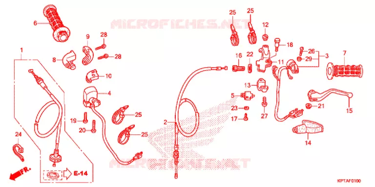 COMMODO - LEVIER - CABLE Honda MOTO 150 CRF 2014  CRF150FE