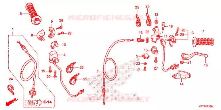 COMMODO - LEVIER - CABLE Honda MOTO 150 CRF 2015  CRF150FF