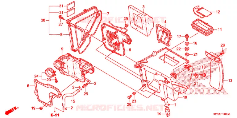 FILTRE A AIR Honda MOTO 230 CRF 2013  CRF230FD
