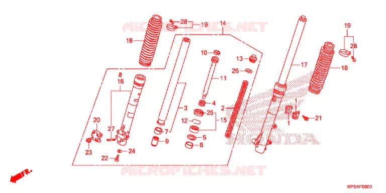 FOURCHE Honda MOTO 230 CRF 2013  CRF230FD