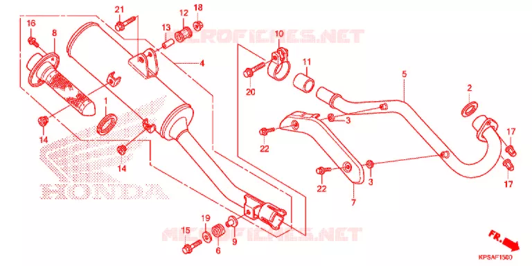 SILENCIEUX D'ECHAPPEMENT Honda MOTO 230 CRF 2014  CRF230FE