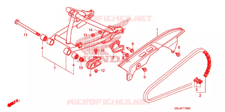BRAS OSCILLANT Honda MOTO 50 CRF 2004  CRF50F4