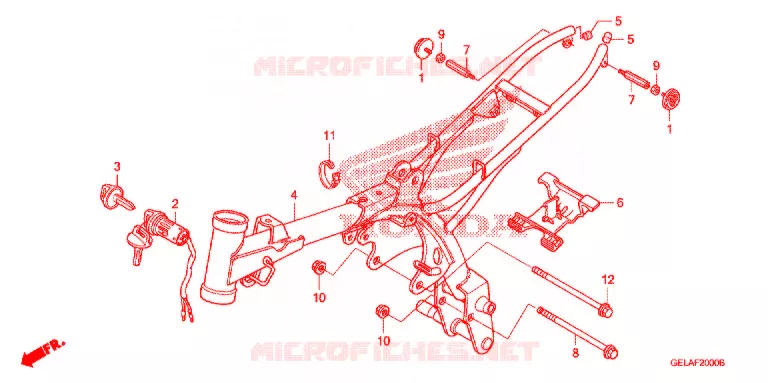 CADRE Honda MOTO 50 CRF 2004  CRF50F4