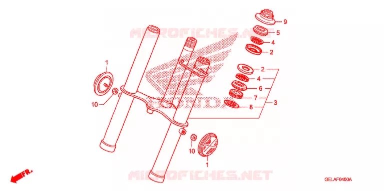 FOURCHE Honda MOTO 50 CRF 2005  CRF50F5