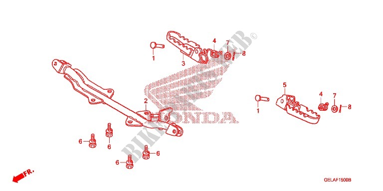 REPOSE PIED pour Honda CRF 50 de 2005