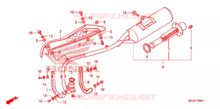 SILENCIEUX D'ECHAPPEMENT Honda MOTO 50 CRF 2009  CRF50F9