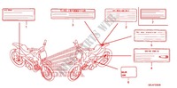 ETIQUETTE DE PRECAUTIONS pour Honda CRF 50 de 2012