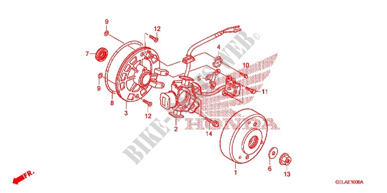 ALTERNATEUR pour Honda CRF 50 de 2012