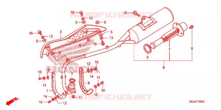 SILENCIEUX D'ECHAPPEMENT Honda MOTO 50 CRF 2012  CRF50FC