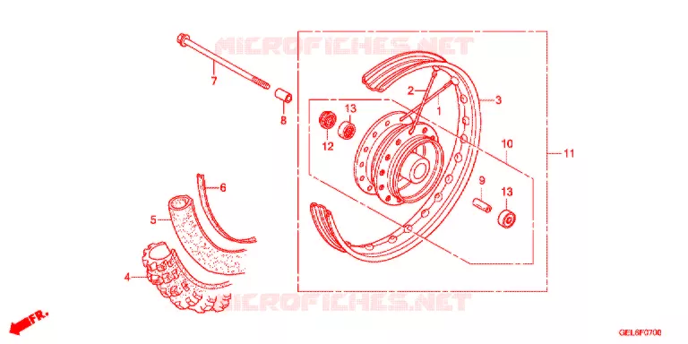 ROUE AVANT Honda MOTO 50 CRF 2013  CRF50FD