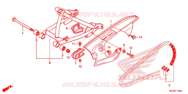 BRAS OSCILLANT Honda MOTO 50 CRF 2014  CRF50FE
