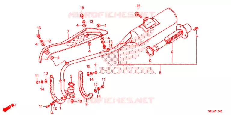 SILENCIEUX D'ECHAPPEMENT Honda MOTO 50 CRF 2014  CRF50FE
