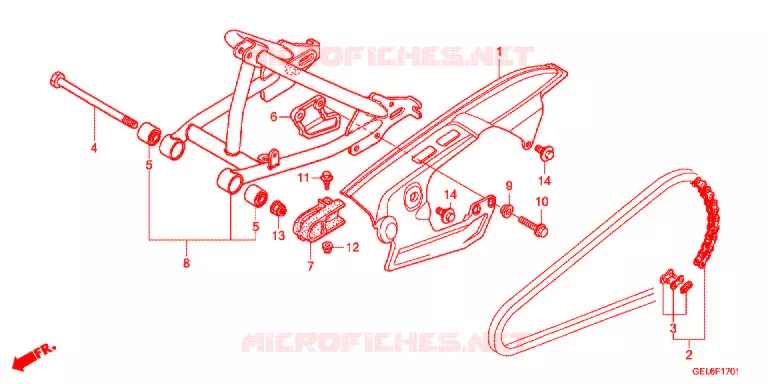BRAS OSCILLANT (CRF50FD/E) Honda MOTO 50 CRF 2017  CRF50FE