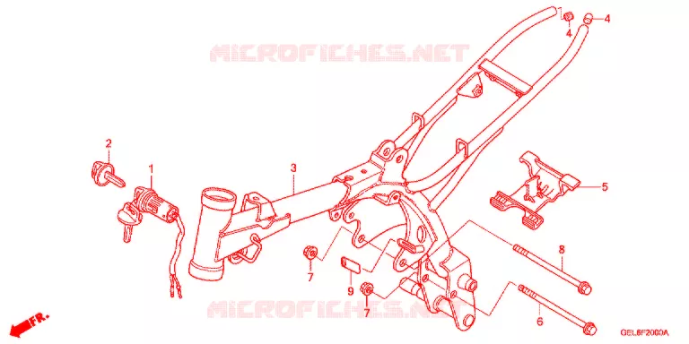 CADRE Honda MOTO 50 CRF 2016  CRF50FE