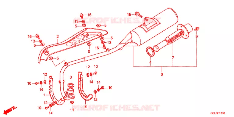 SILENCIEUX D'ECHAPPEMENT Honda MOTO 50 CRF 2019  CRF50FE